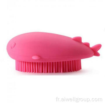 Lavage du cuir chevelu de massage en silicone de brosse de bébé